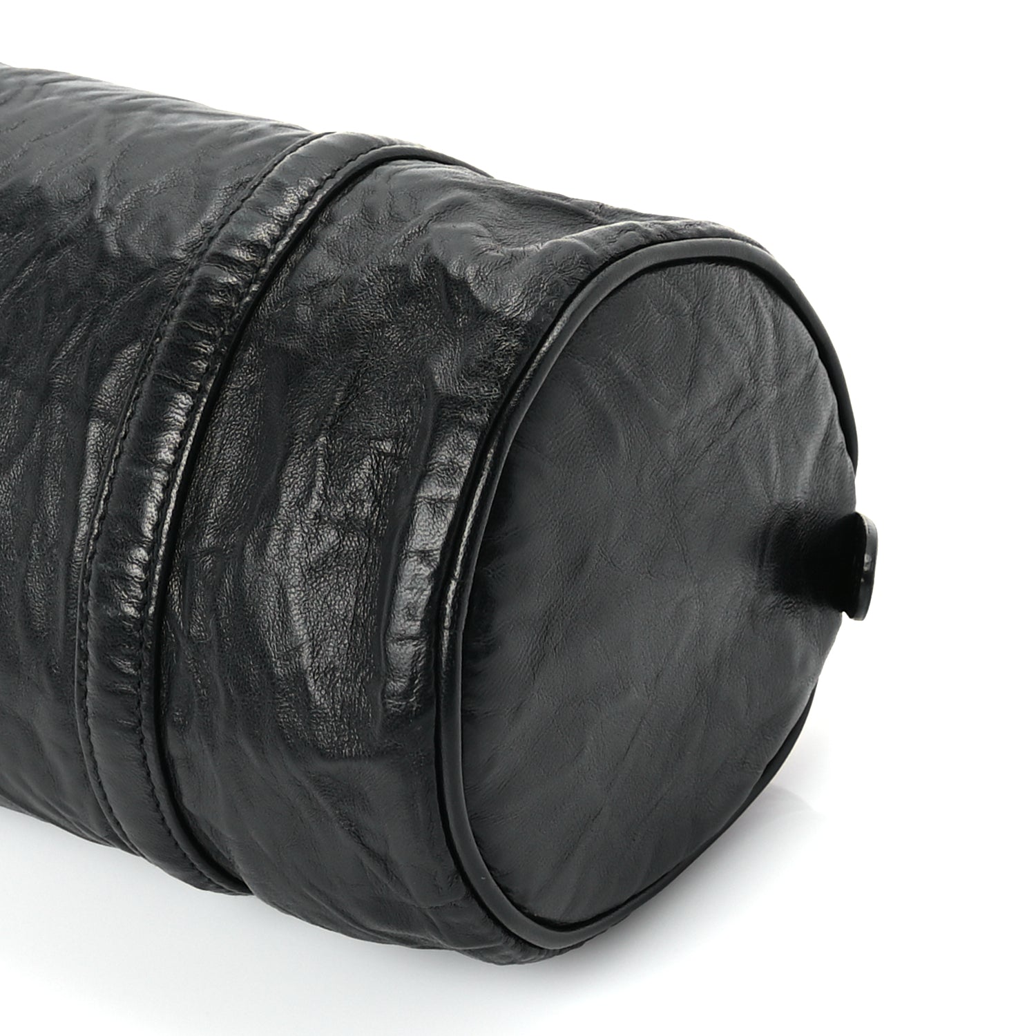 Prada Nappa Antique Re-Edition 2002 Barrel Shoulder Bag  Black