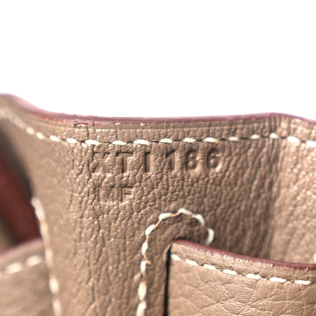 Hermes Taurillon Clemence Kelly Retourne 28 Etoupe