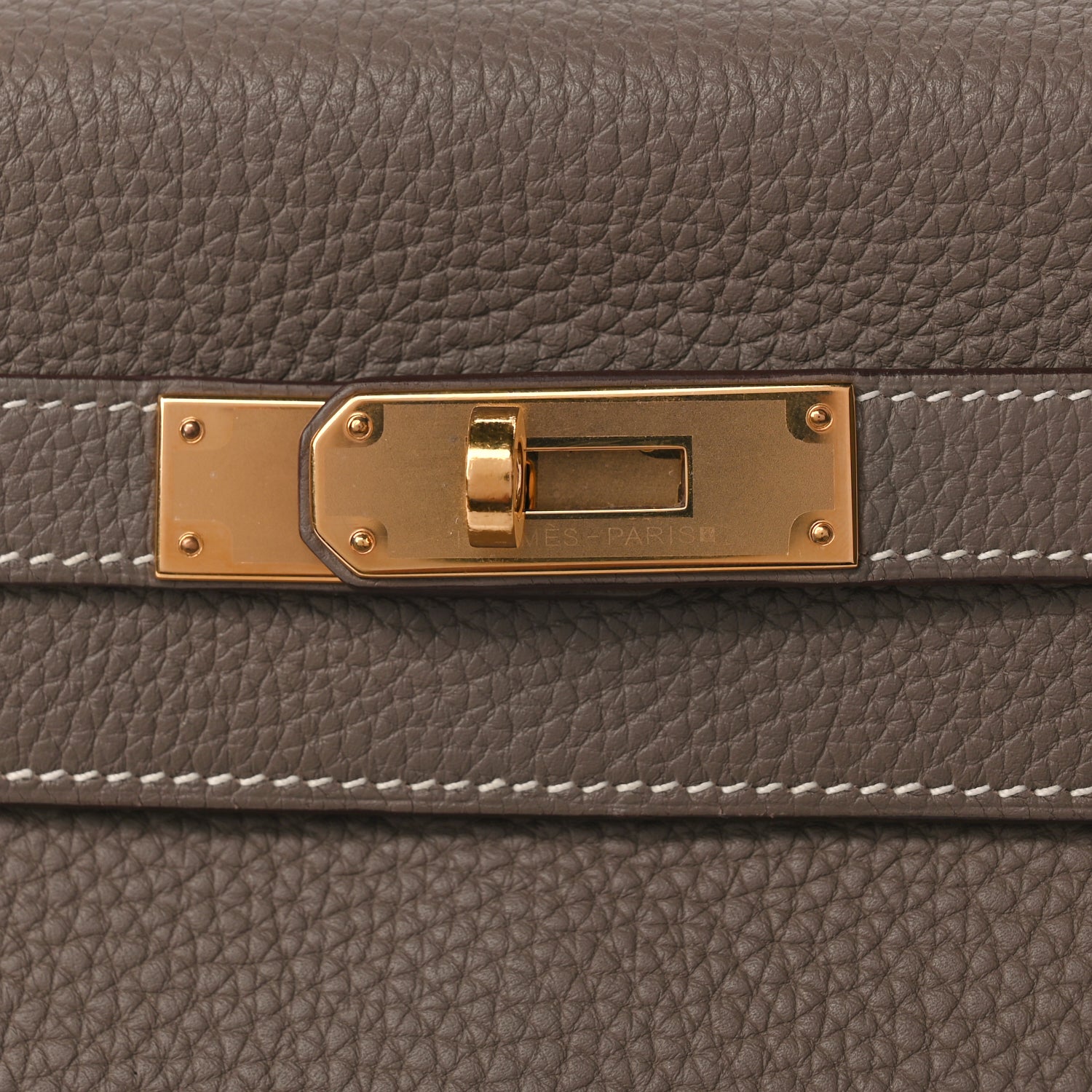 Hermes Taurillon Clemence Kelly Retourne 28 Etoupe