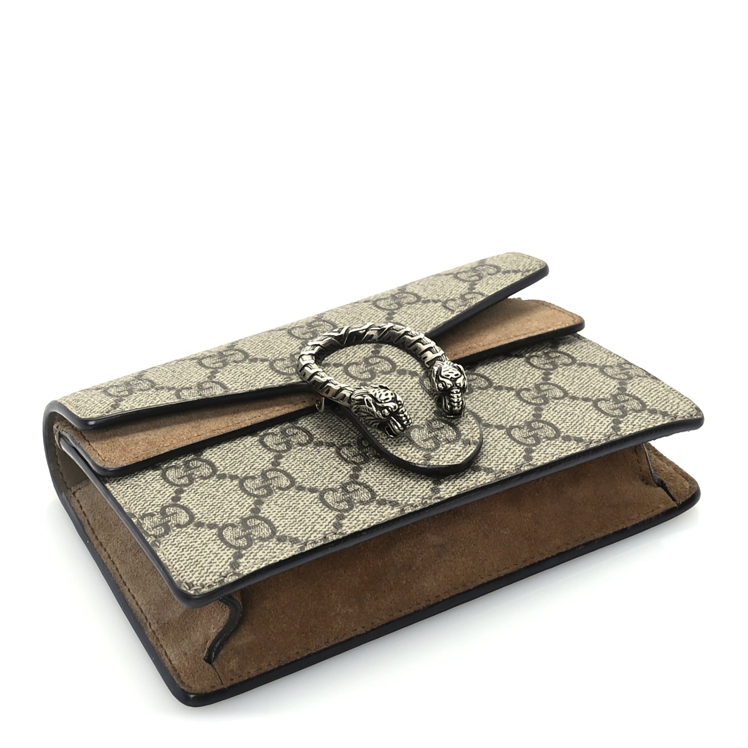 Gucci GG Supreme Monogram Super Mini Dionysus Shoulder Bag Taupe
