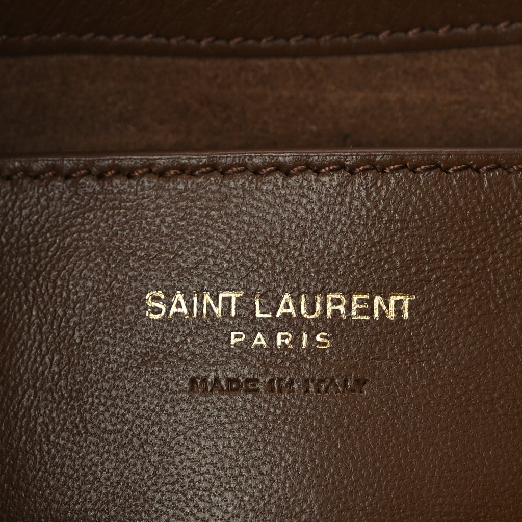 Saint Laurent Shearling Le 5 A 7 Mini Hobo Natural Beige