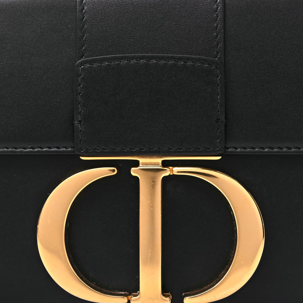 Christian Dior Smooth Calfskin 30 Montaigne Box Bag Black