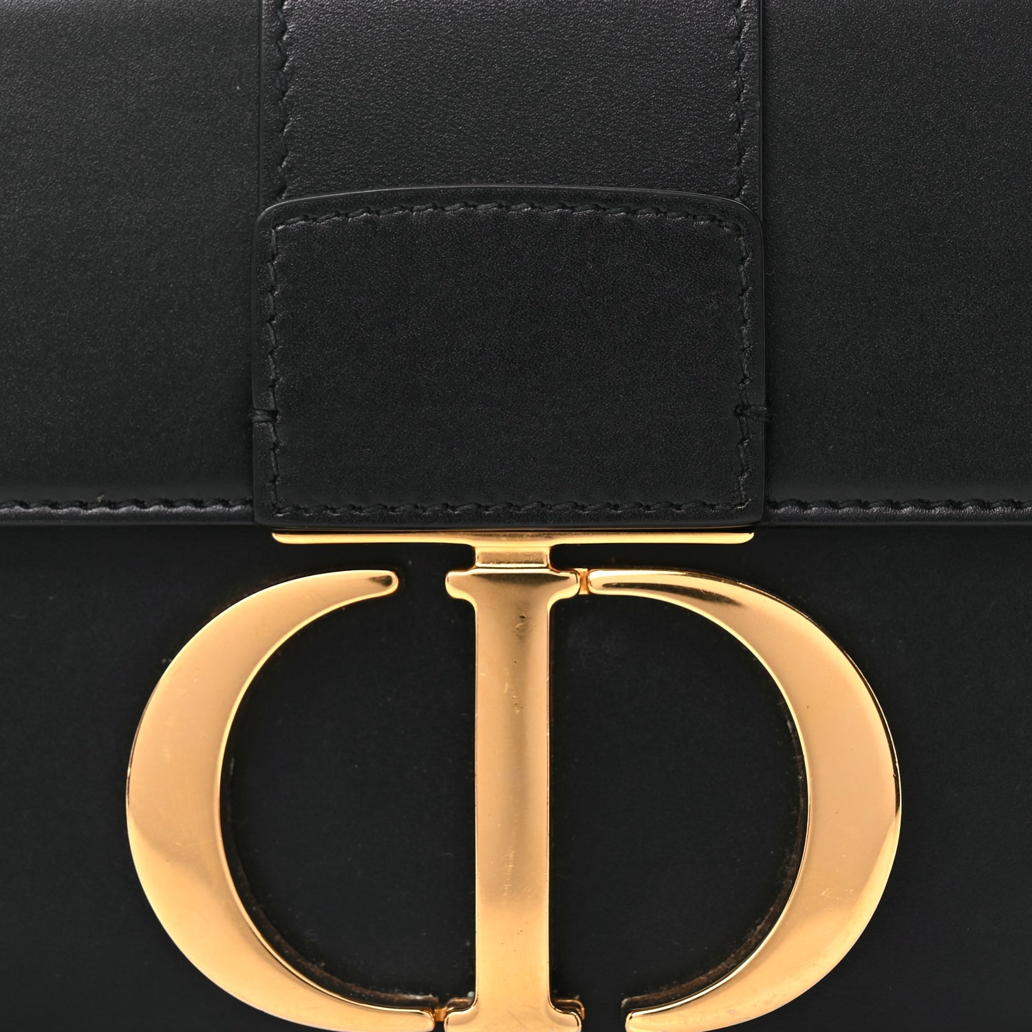 Christian Dior Smooth Calfskin 30 Montaigne Box Bag Black