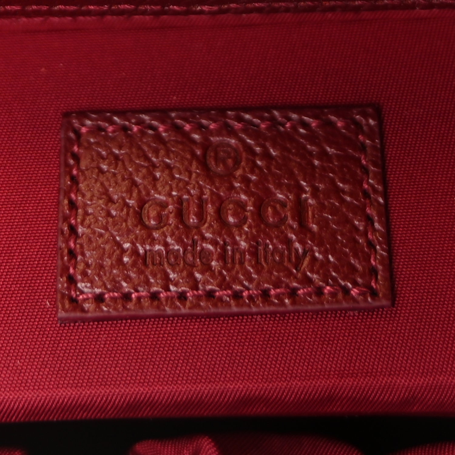Gucci GG Supreme Monogram Ancora Calfskin Vanity Cosmetic Case  Beige Ebony Rosso