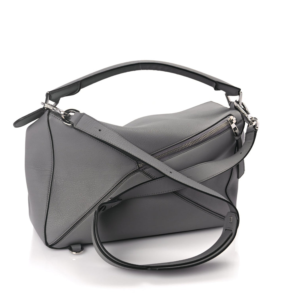 Loewe Calfskin Large Puzzle Bag Grey
