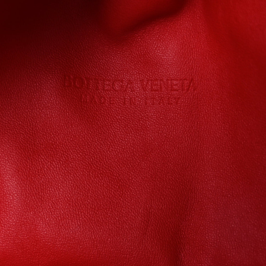 Bottega Veneta Nappa Maxi Intrecciato The Pouch Oversized Clutch Bright Red