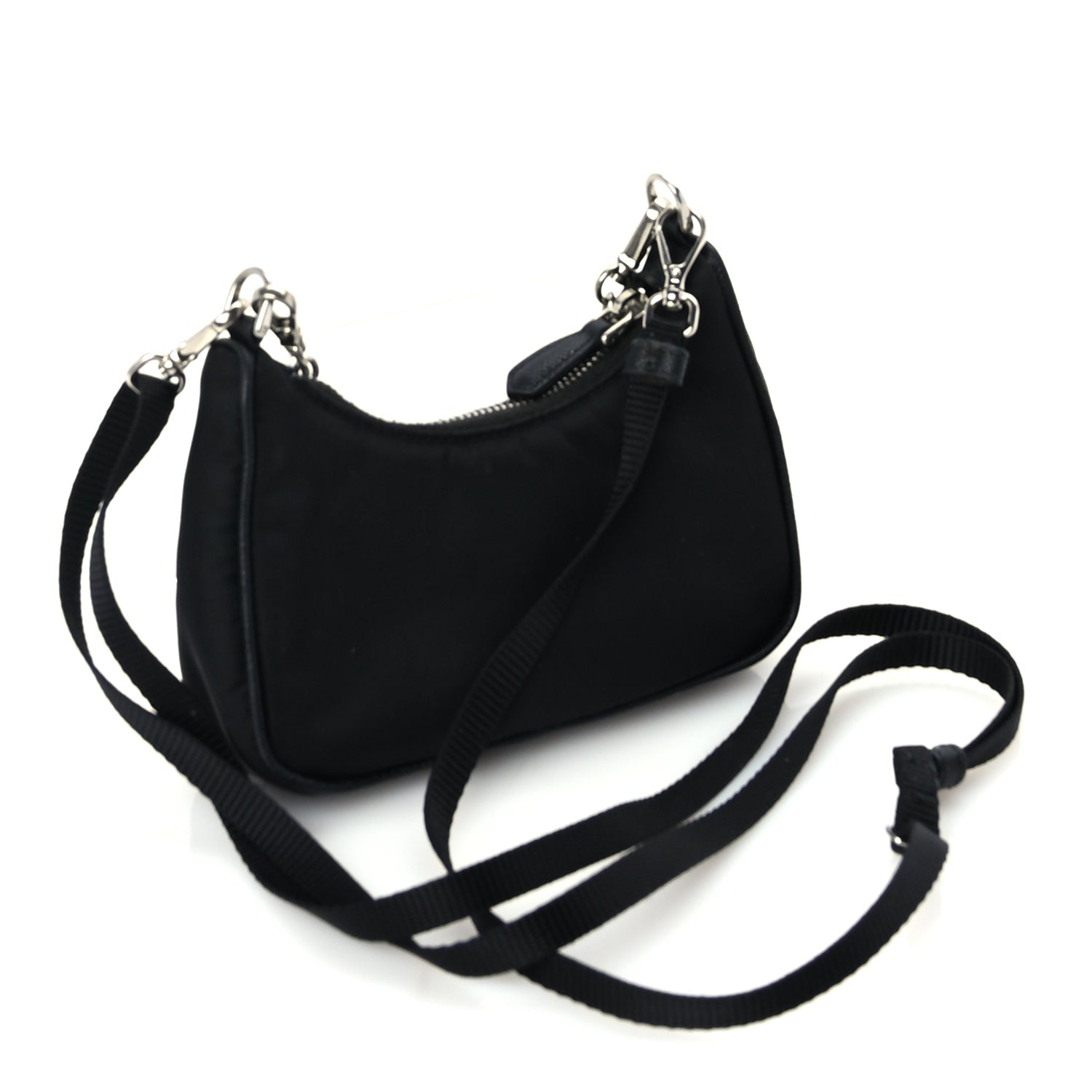 Prada Tessuto Nylon Mini Re-Edition 2000 Shoulder Bag Black