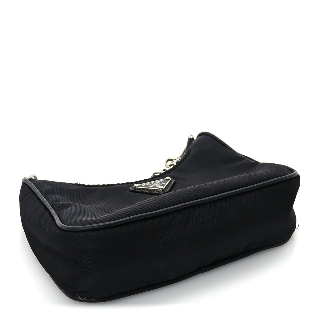 Prada Tessuto Nylon Mini Re-Edition 2000 Shoulder Bag Black