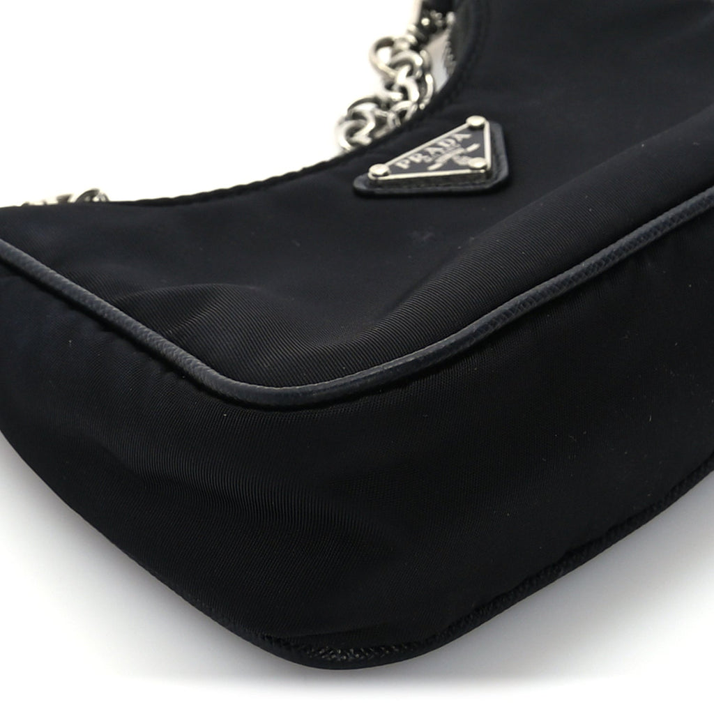 Prada Tessuto Nylon Mini Re-Edition 2000 Shoulder Bag Black