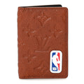 Louis Vuitton X NBA Grained Calfskin Monogram Pocket Organizer  Brick Orange
