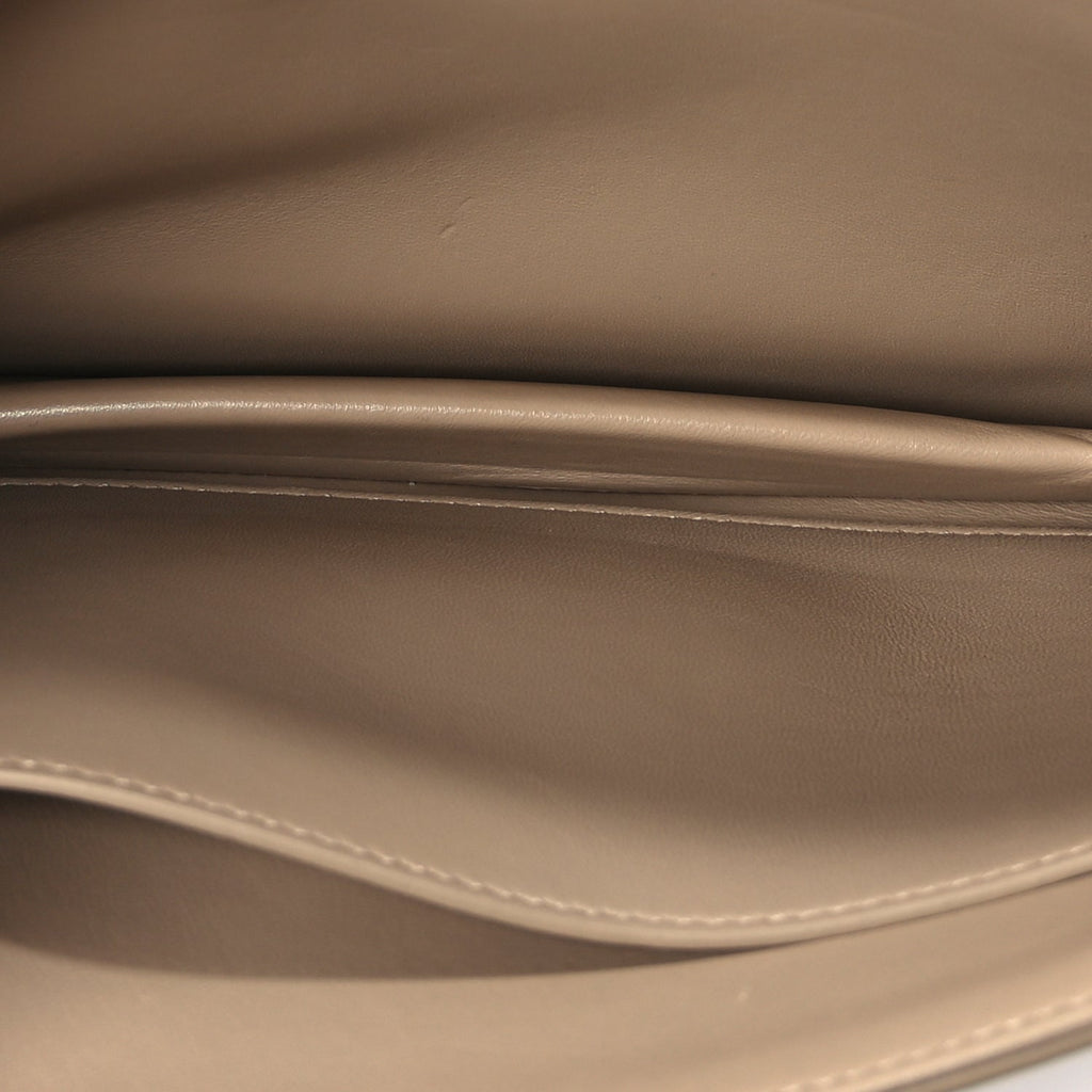 Saint Laurent Smooth Calfskin Le Maillon Satchel Beige