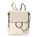 Chloe Suede Calfskin Small Faye Backpack  Off White
