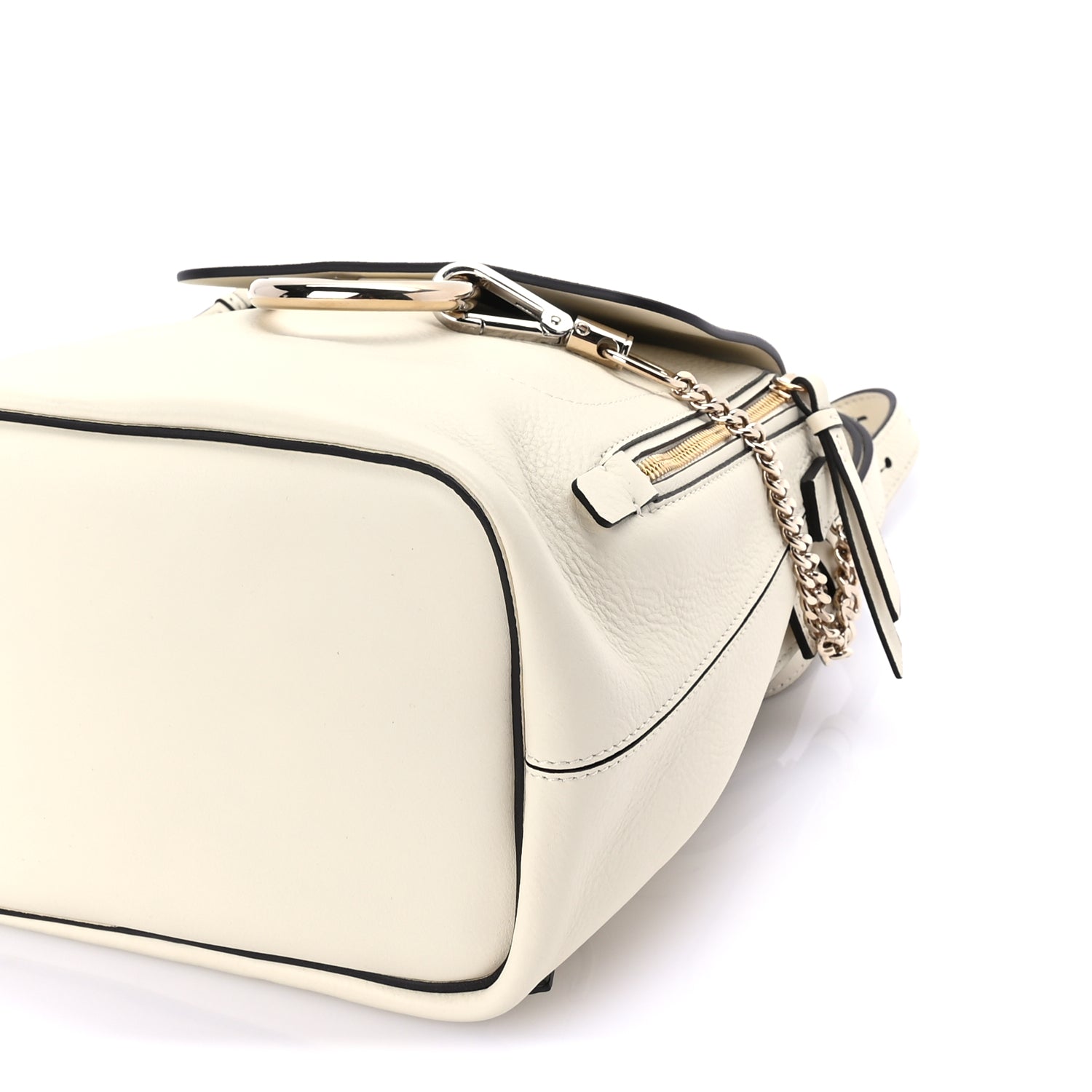 Chloe Suede Calfskin Small Faye Backpack  Off White