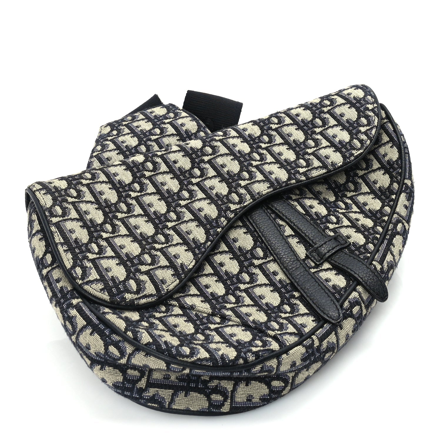 Christian Dior Oblique Mens Saddle Bag  Blue