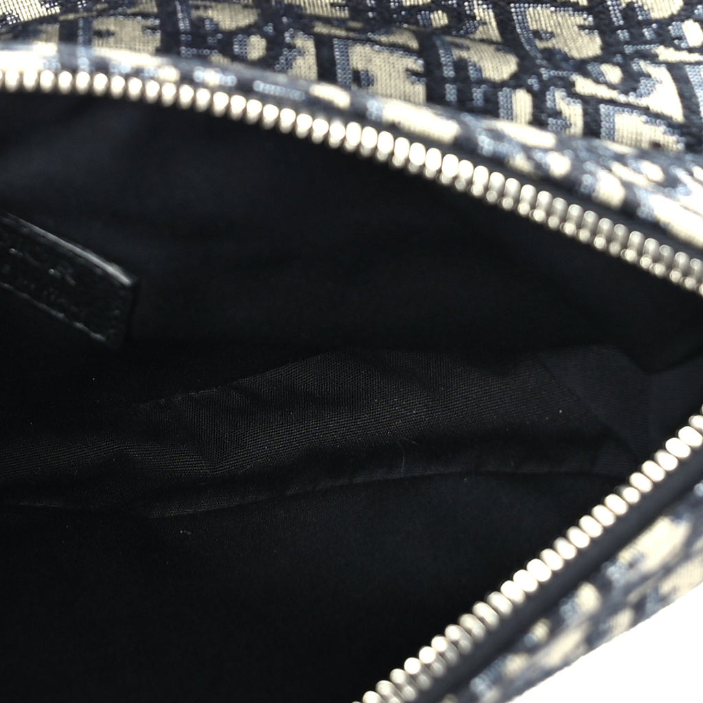 Christian Dior Oblique Mens Saddle Bag  Blue