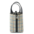 Hermes Swift Toile Borderie H Picotin Lock 18  Noir Ecru Fauve Bleu Zanzibar