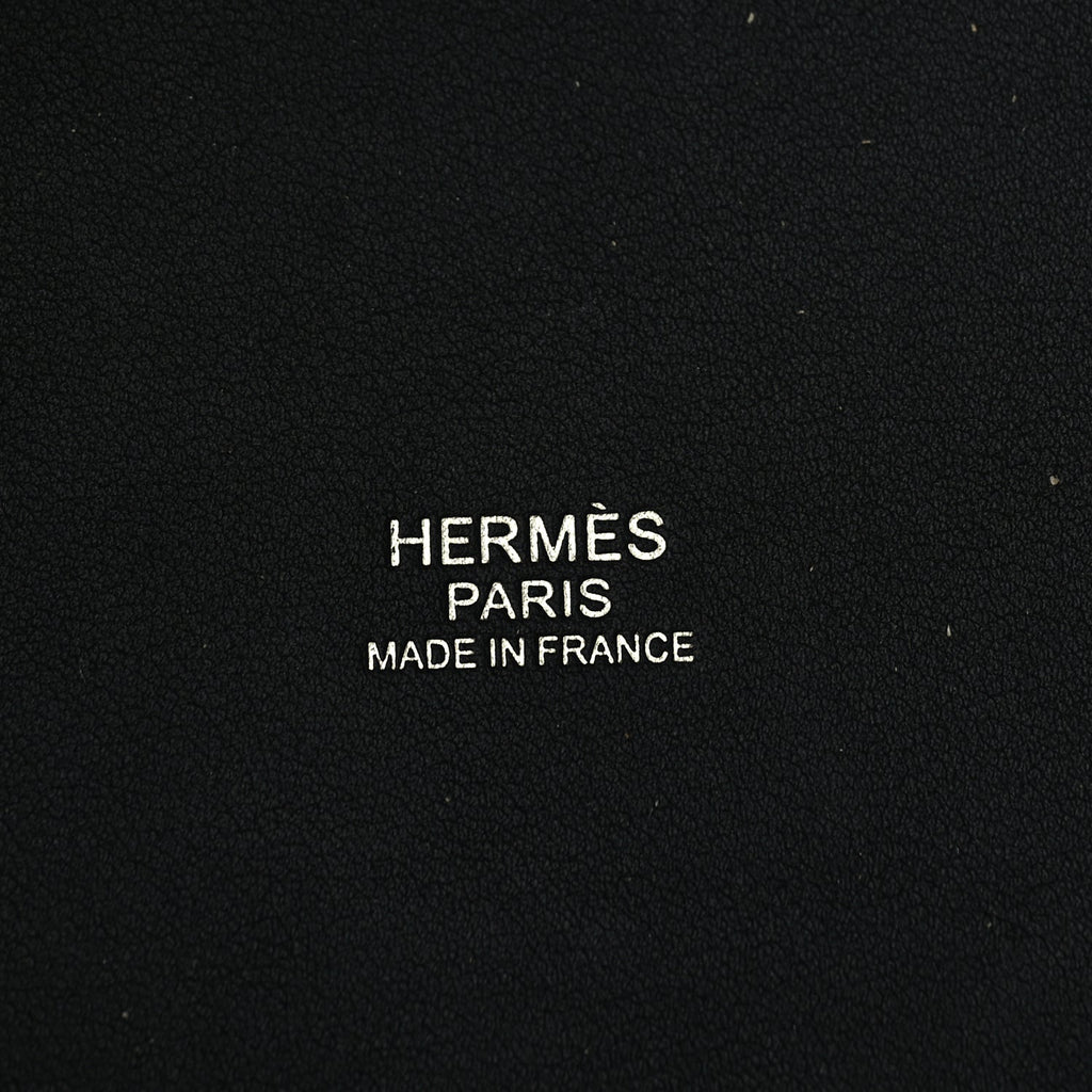 Hermes Swift Toile Borderie H Picotin Lock 18  Noir Ecru Fauve Bleu Zanzibar