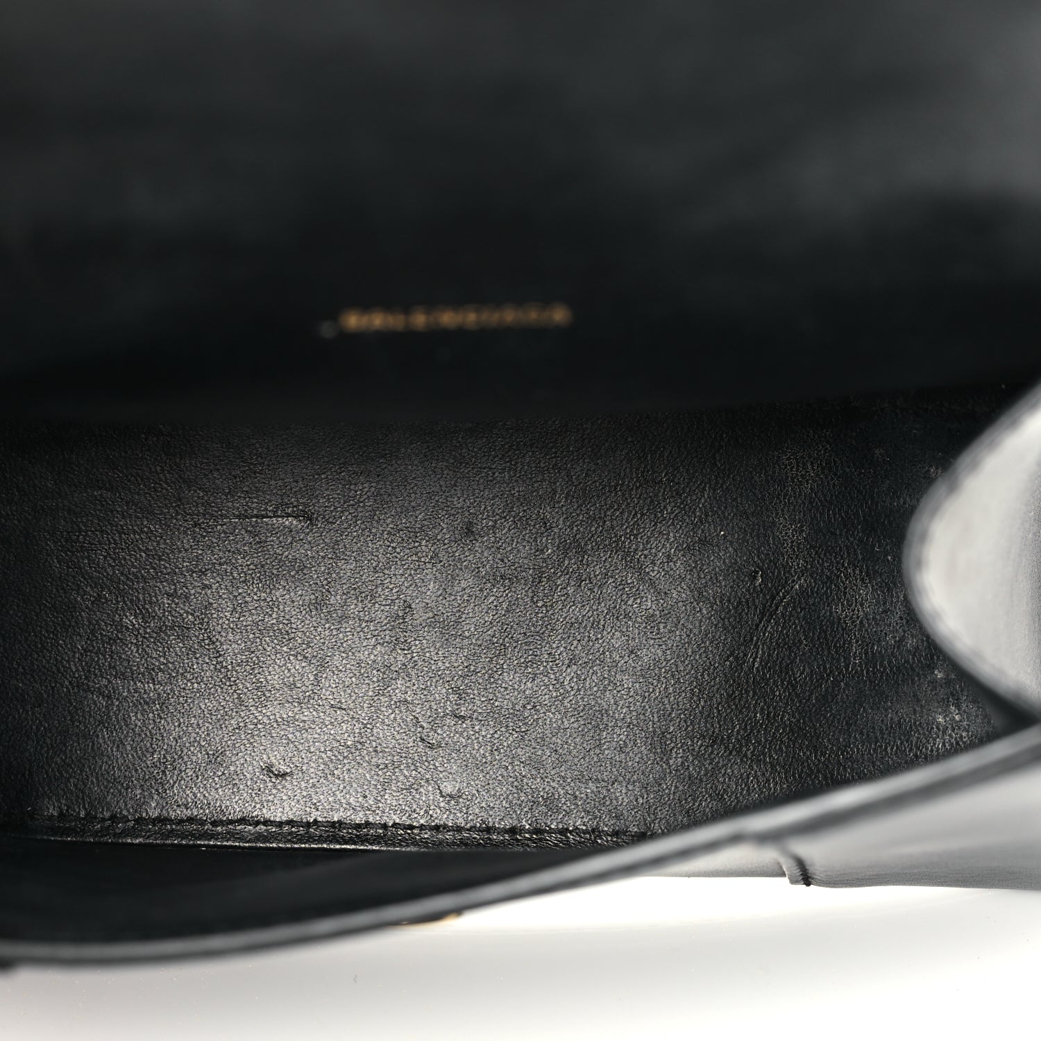 Balenciaga Shiny Box Calfskin Hourglass Top Handle Bag XS Black