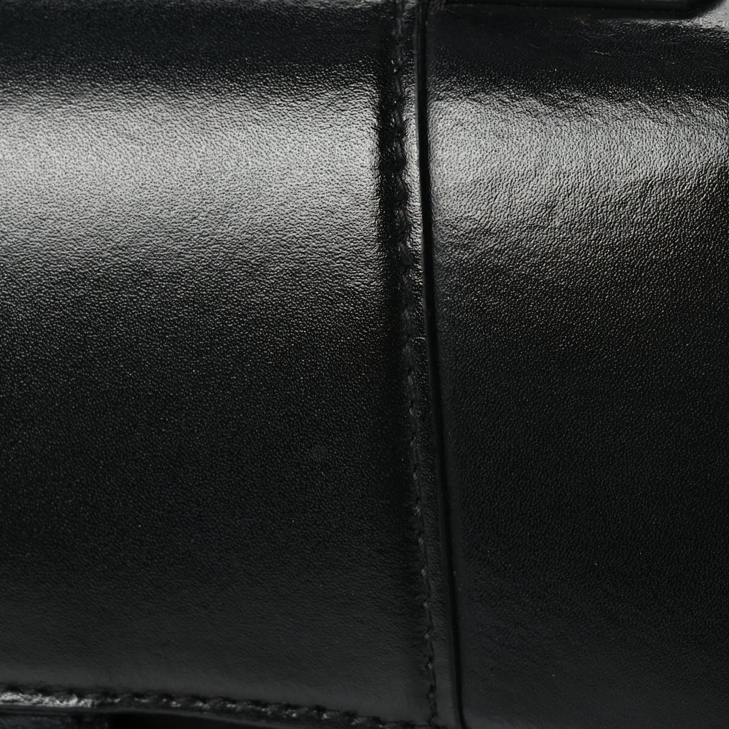 Balenciaga Shiny Box Calfskin Hourglass Top Handle Bag XS Black