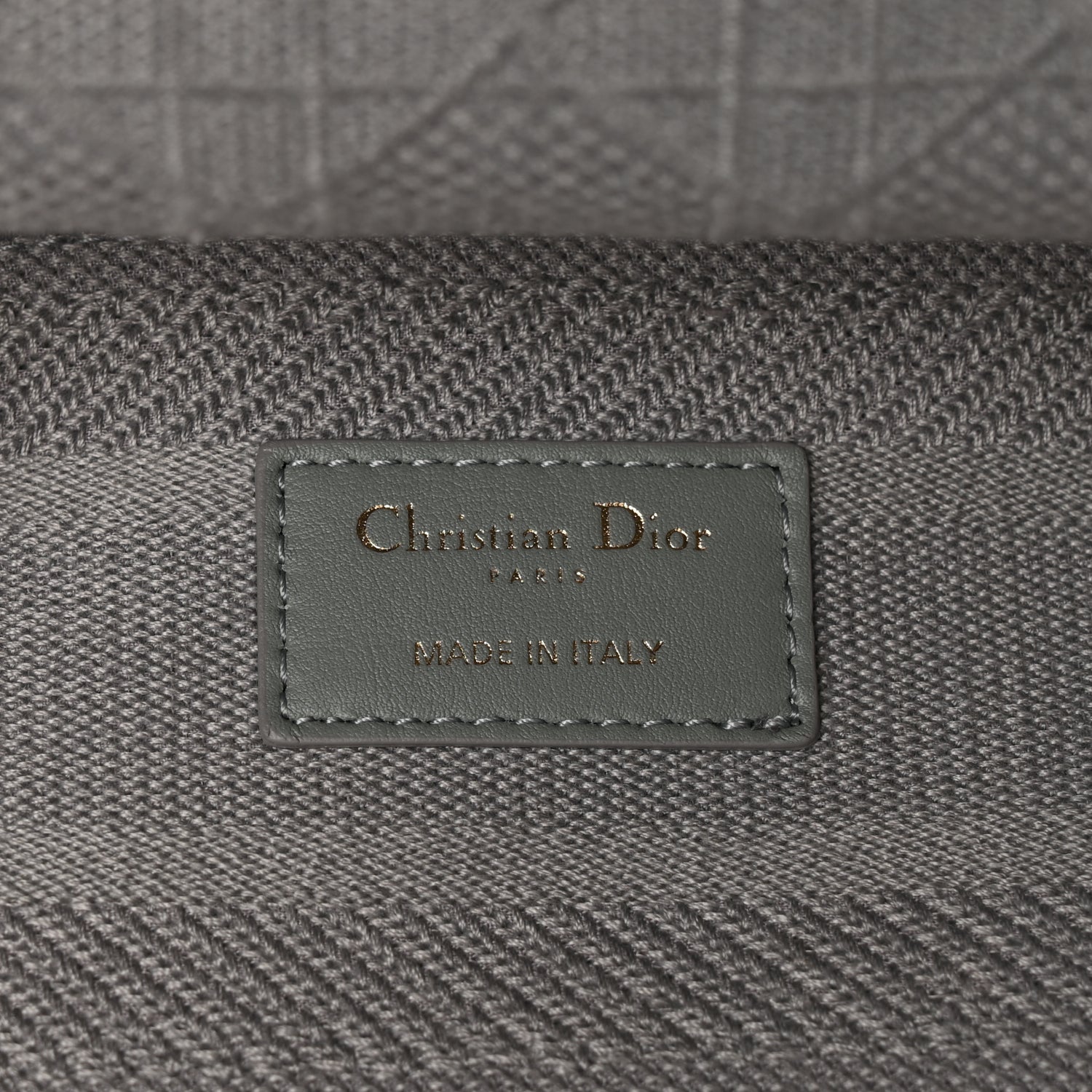 Christian Dior Canvas Embroidered Cannage Lady D-Lite Gray