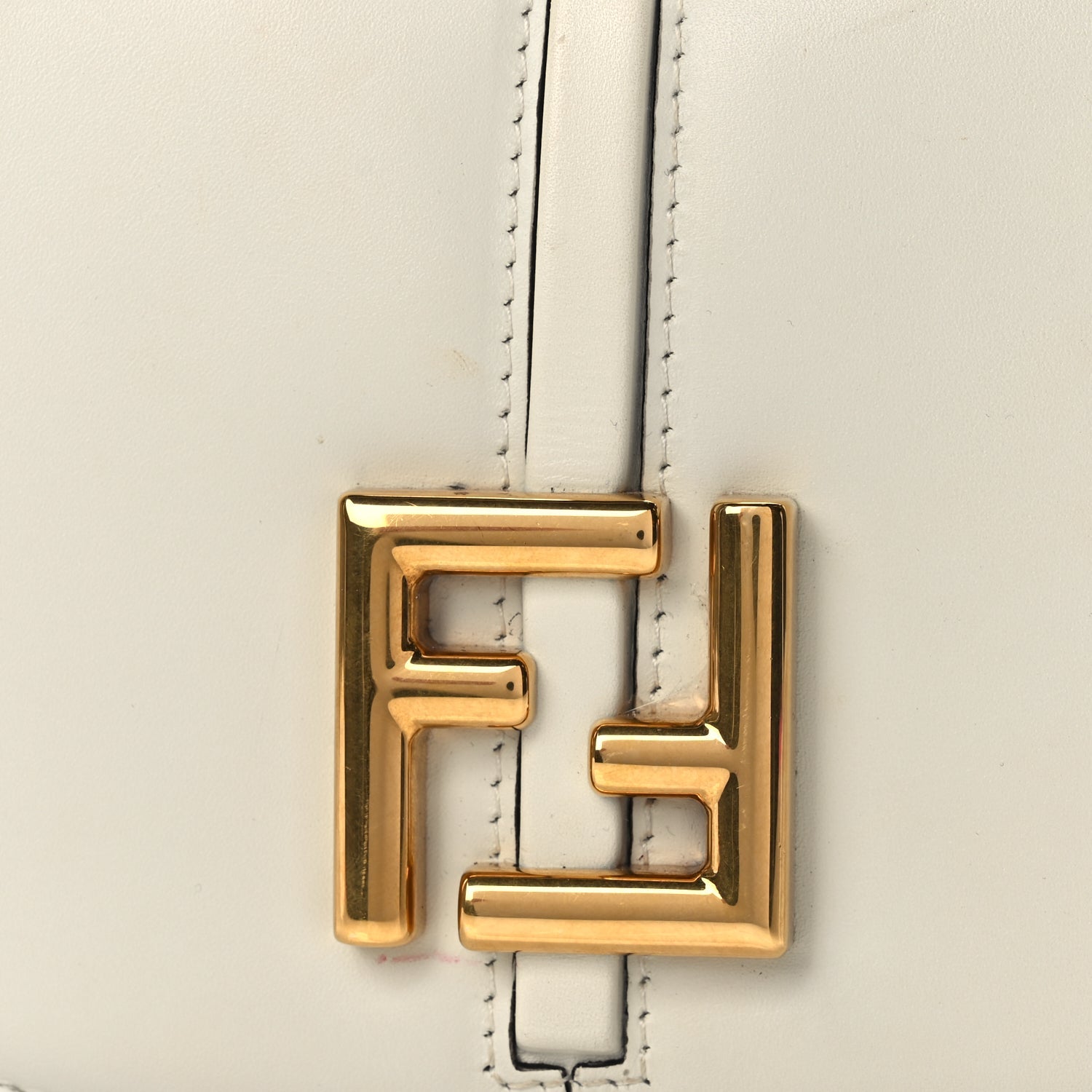 Fendi Vitello Brenta Cher Small Fendi C'mon White