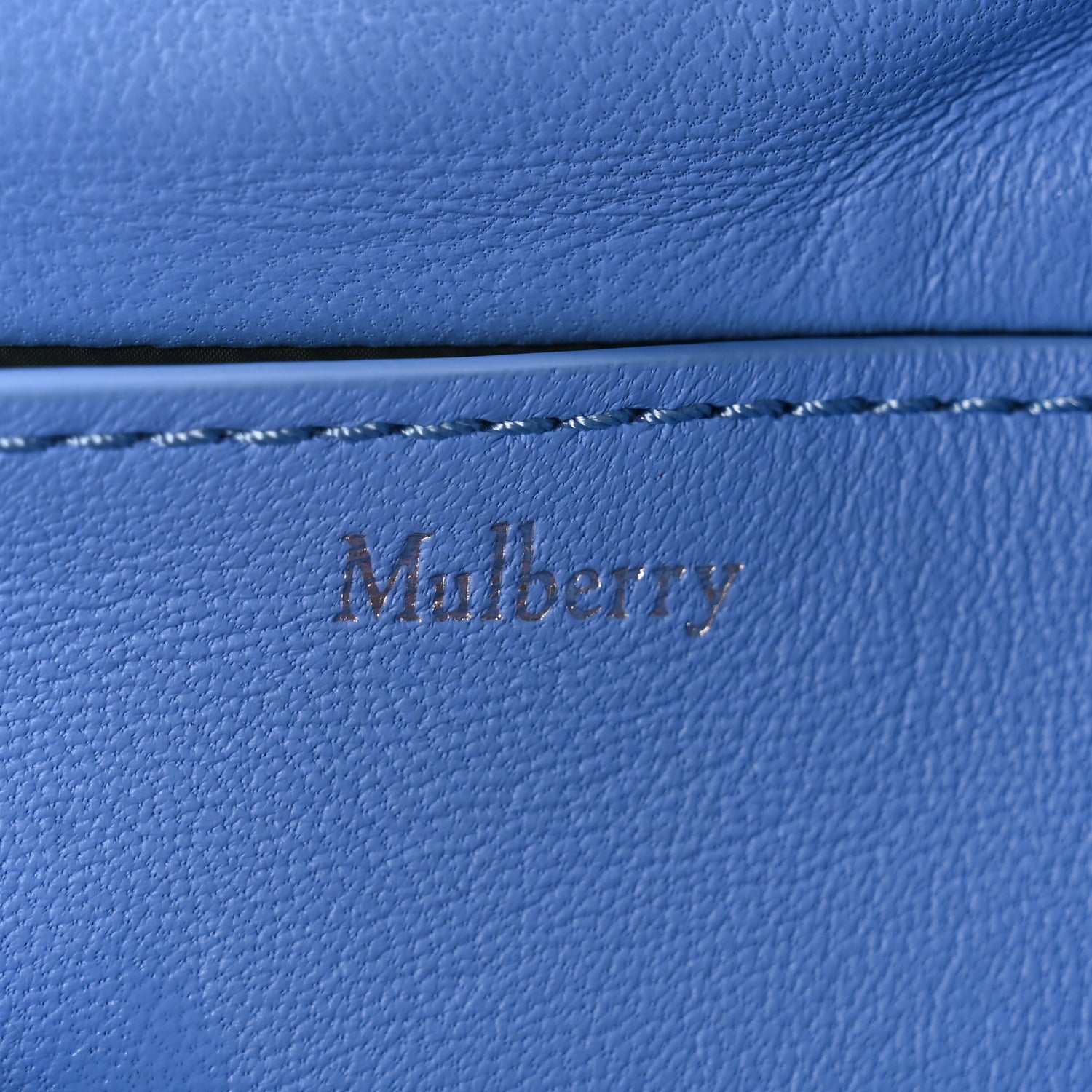 Mulberry Nappa Pillow Quilted Little Softie Bag Cornflower Blue