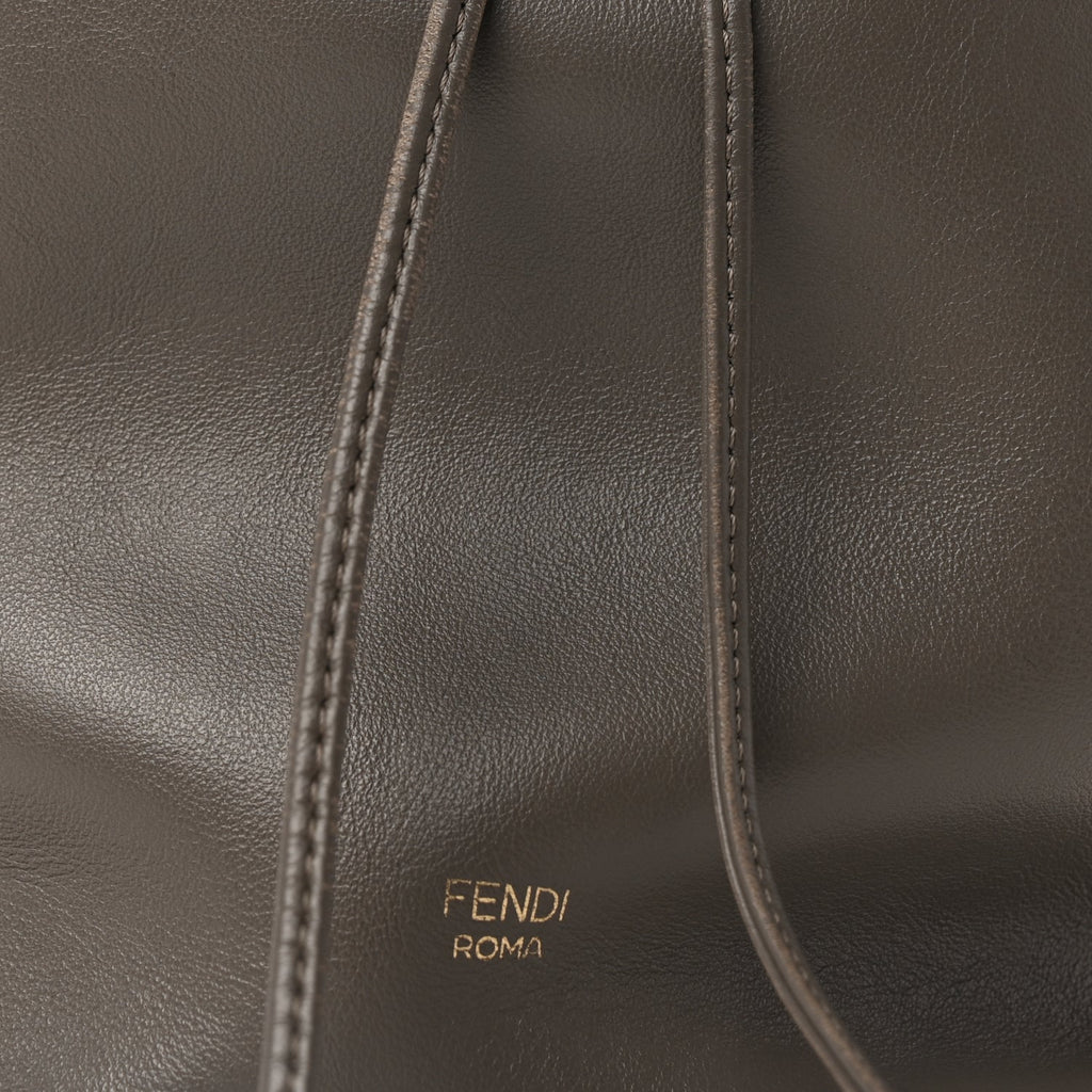 Fendi Vitello Grace Matte F is Fendi Grande Mon Tresor Bucket Bag  Argilla