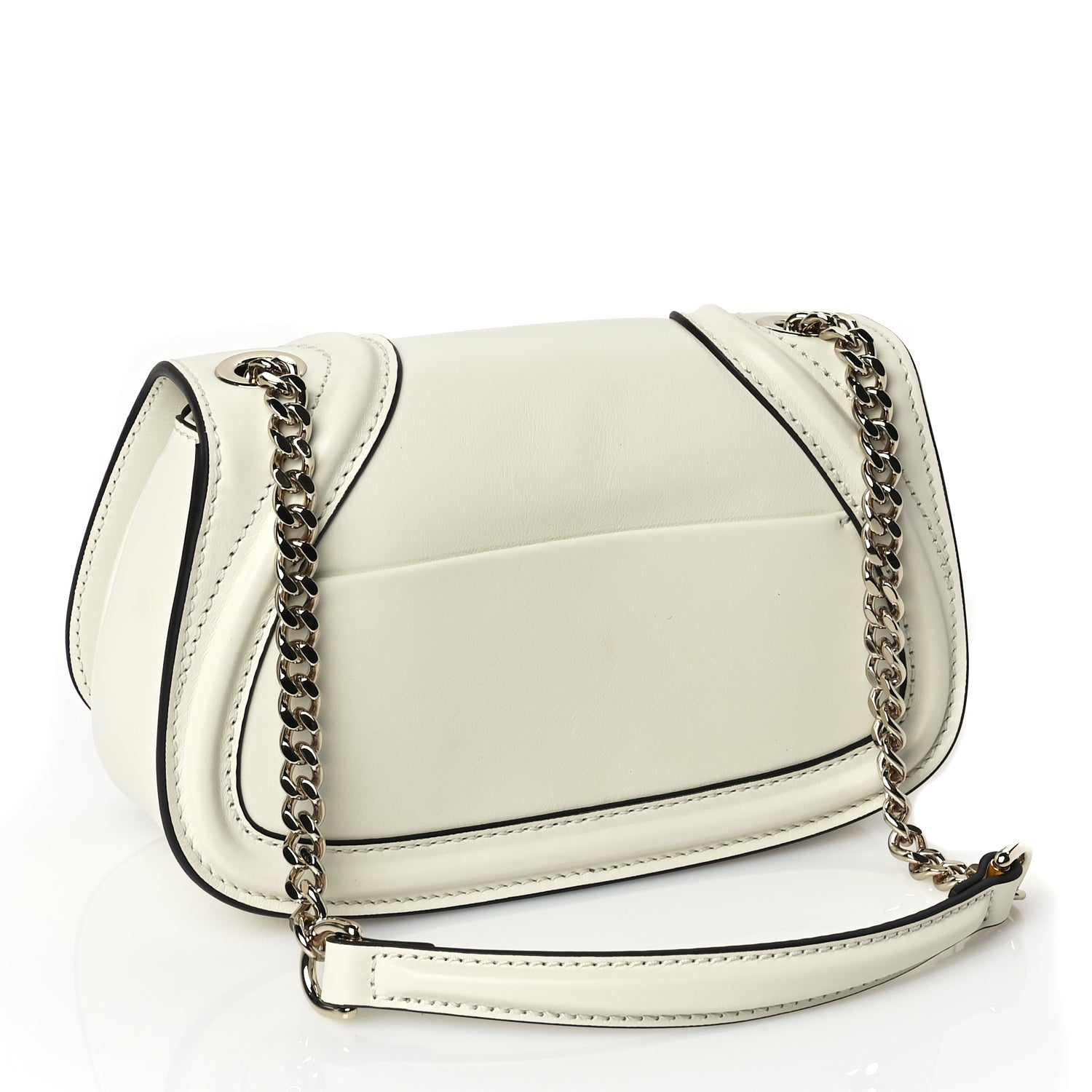 Gucci Calfskin Blondie Small Shoulder Bag Mystic White