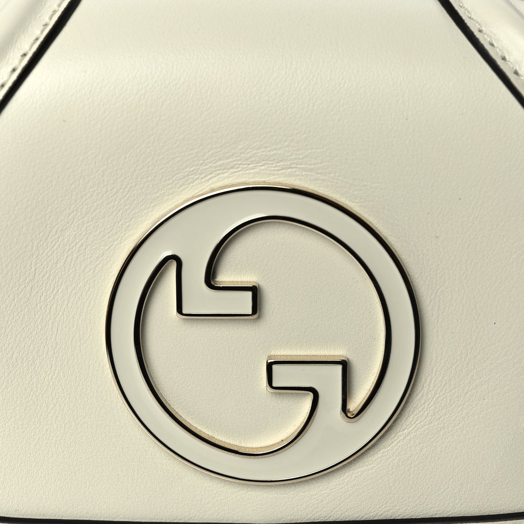 Gucci Calfskin Blondie Small Shoulder Bag Mystic White