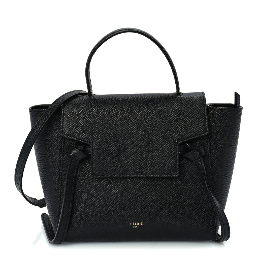 Celine Grained Calfskin Nano Belt Bag Black