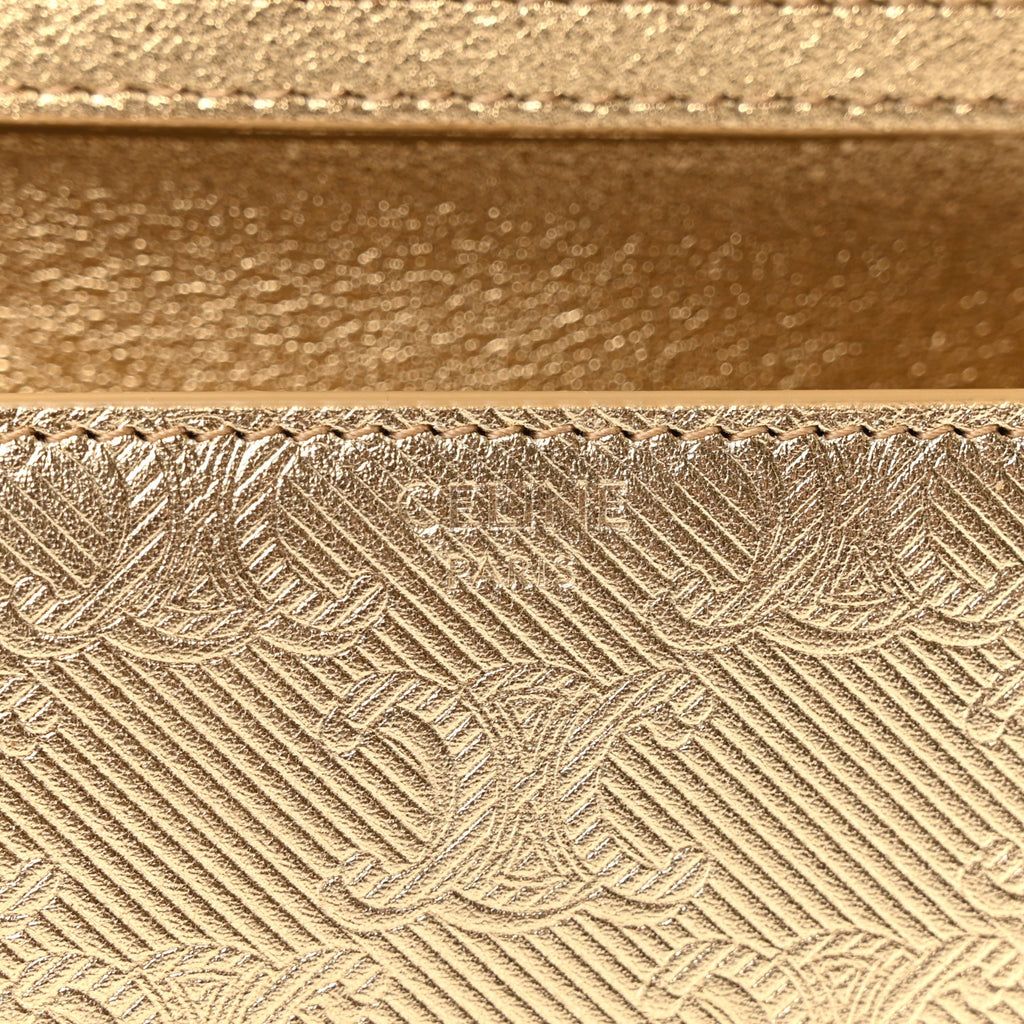 Celine Metallic Triomphe Wallet on Chain