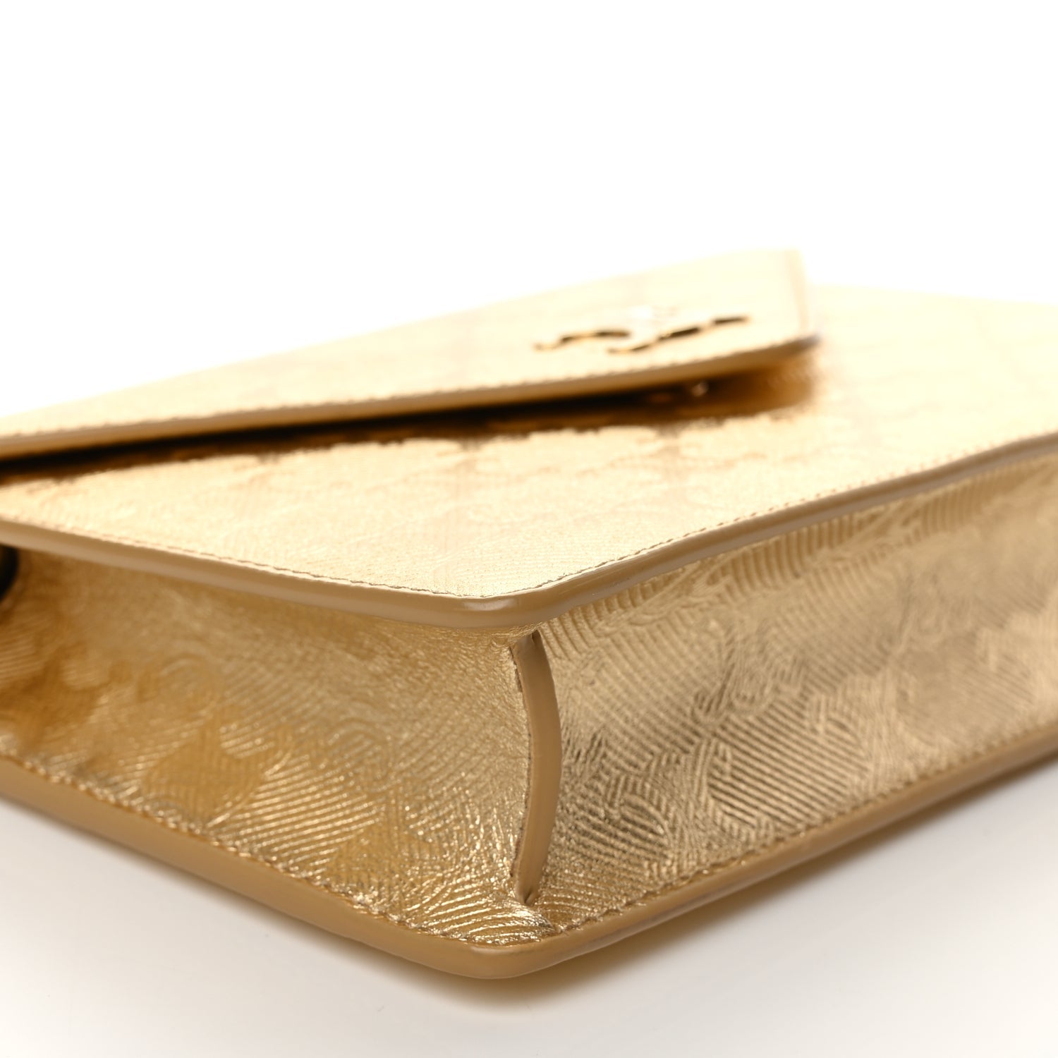 Celine Metallic Triomphe Wallet on Chain