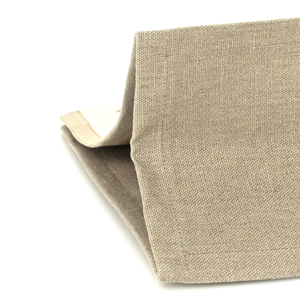 Saint Laurent Linen Calfskin Small Rive Gauche Tote  Optic White