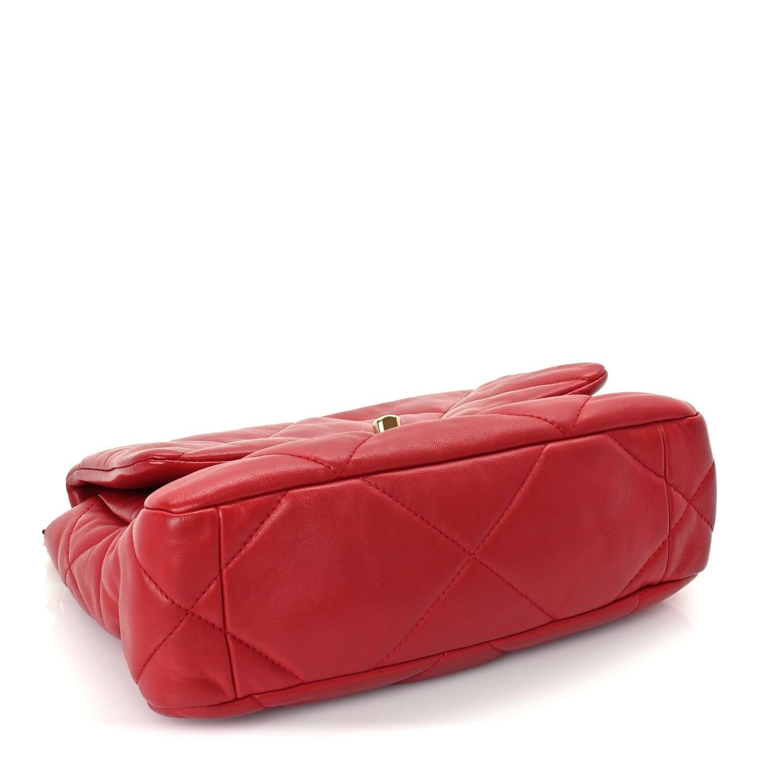 Chanel Lambskin Quilted Medium Chanel 19 Flap  Red