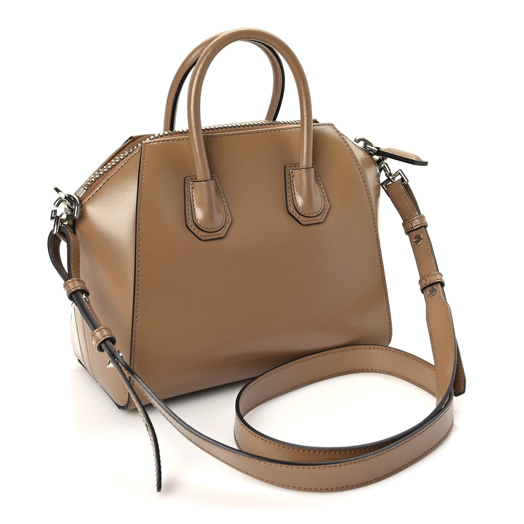 Givenchy Shiny Lord Calfskin Mini Antigona Nude