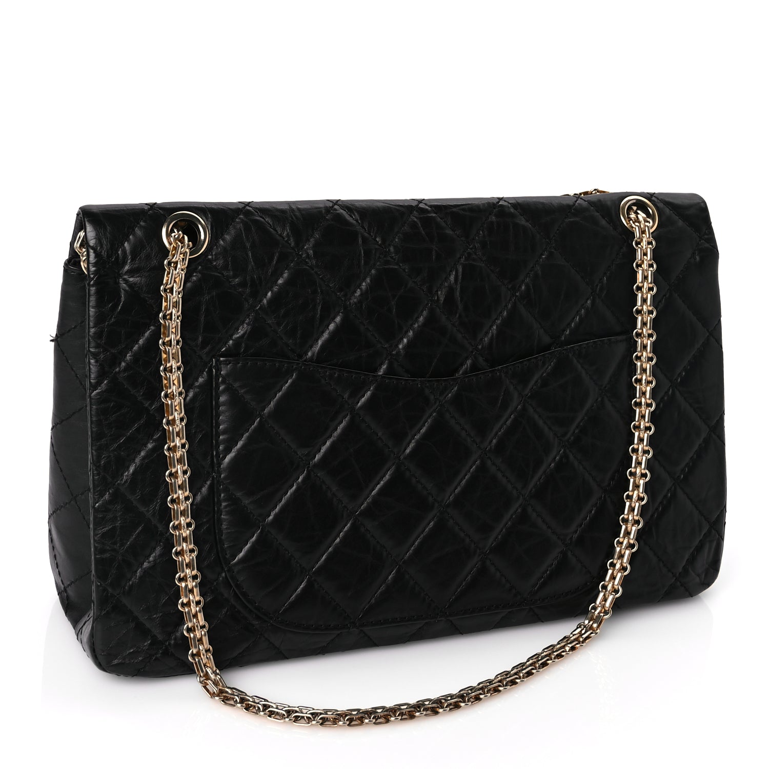 Chanel Aged Calfskin Quilted 2.55 Reissue 227 Flap Black