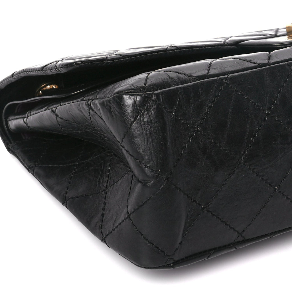 Chanel Aged Calfskin Quilted 2.55 Reissue 227 Flap Black