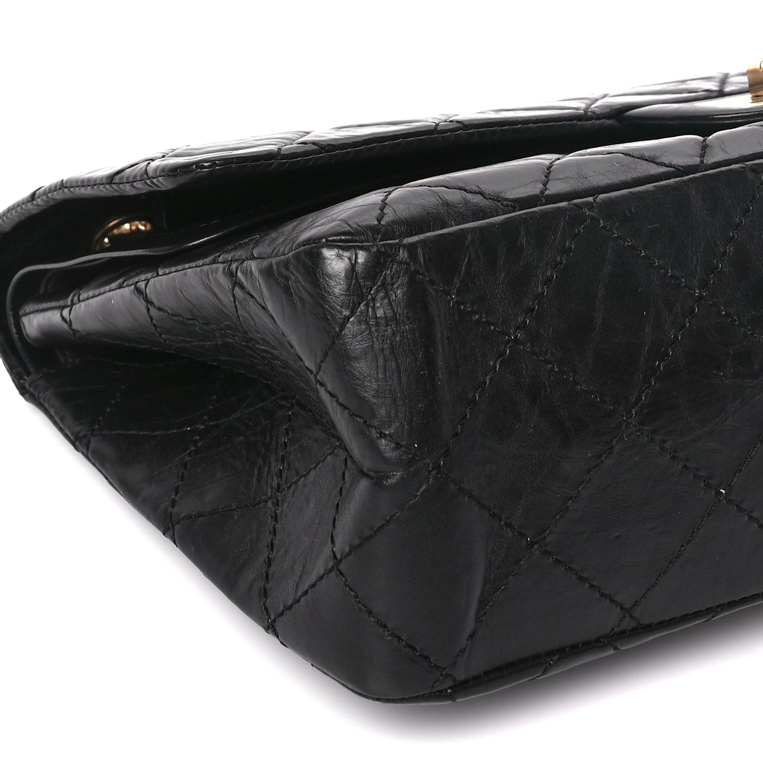 Chanel Aged Calfskin Quilted 2.55 Reissue 227 Flap Black