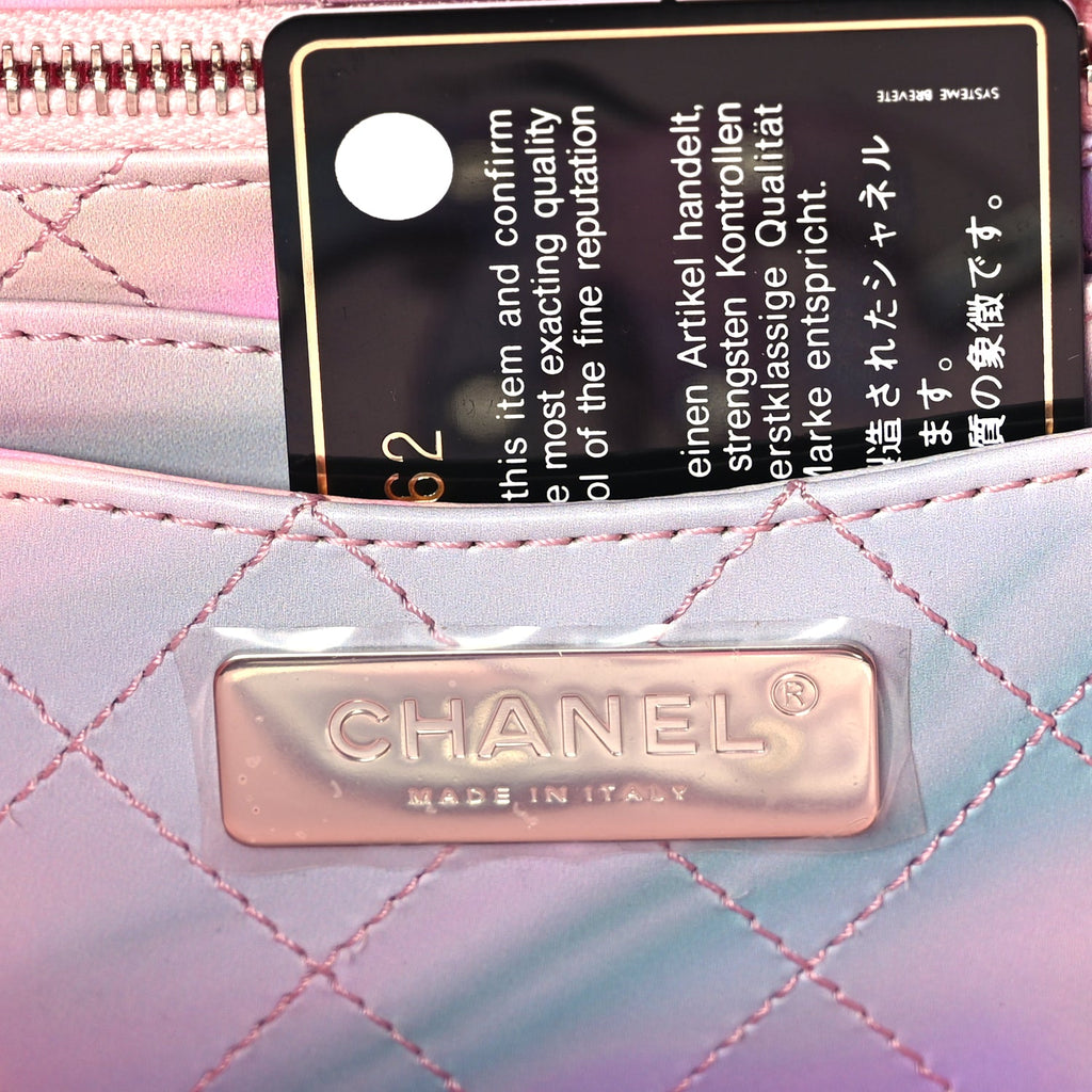 Chanel PVC Lambskin Filigree Small CC Filigree Vanity Case Pink Multicolor