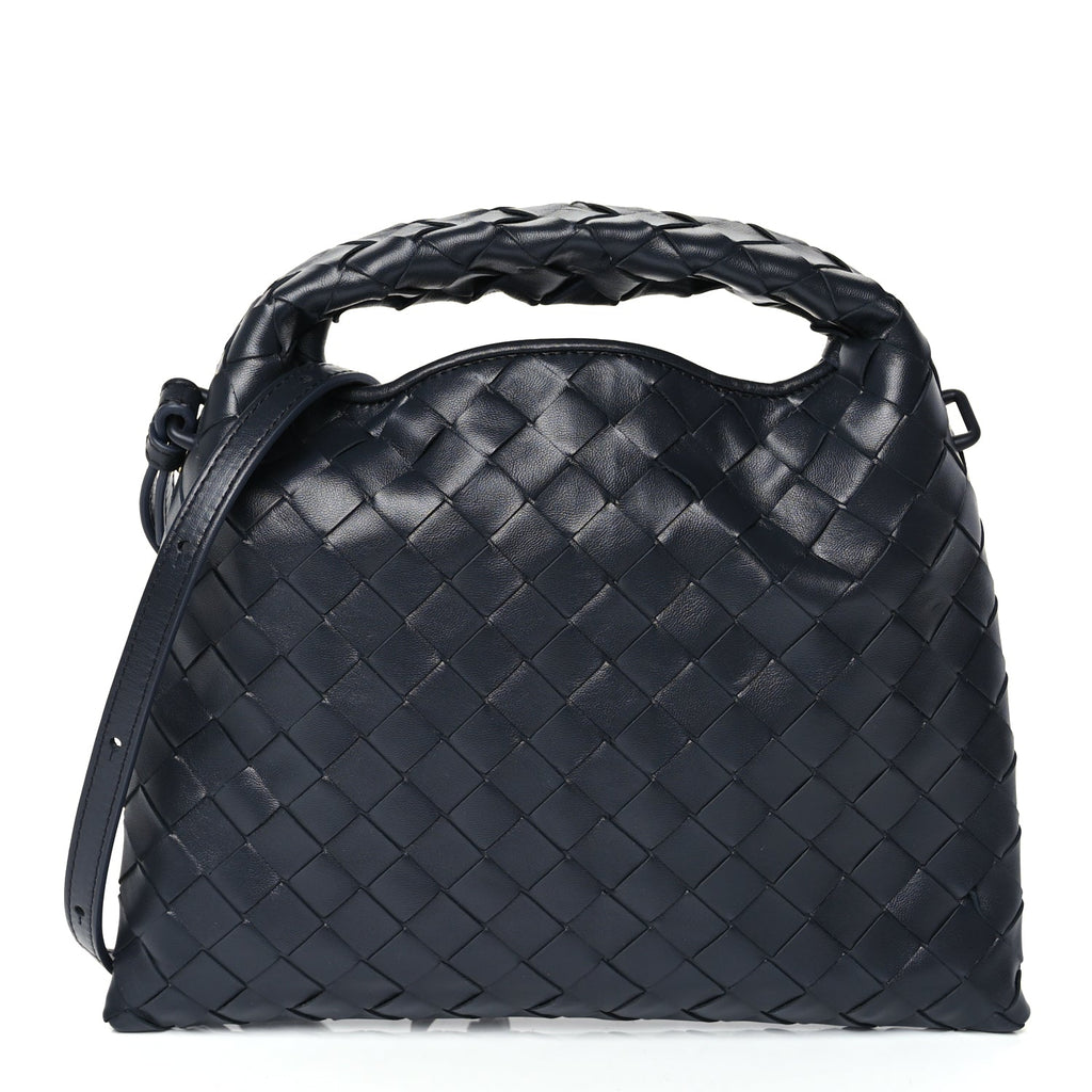 Bottega Veneta Calfskin Intrecciato Mini Hop Black