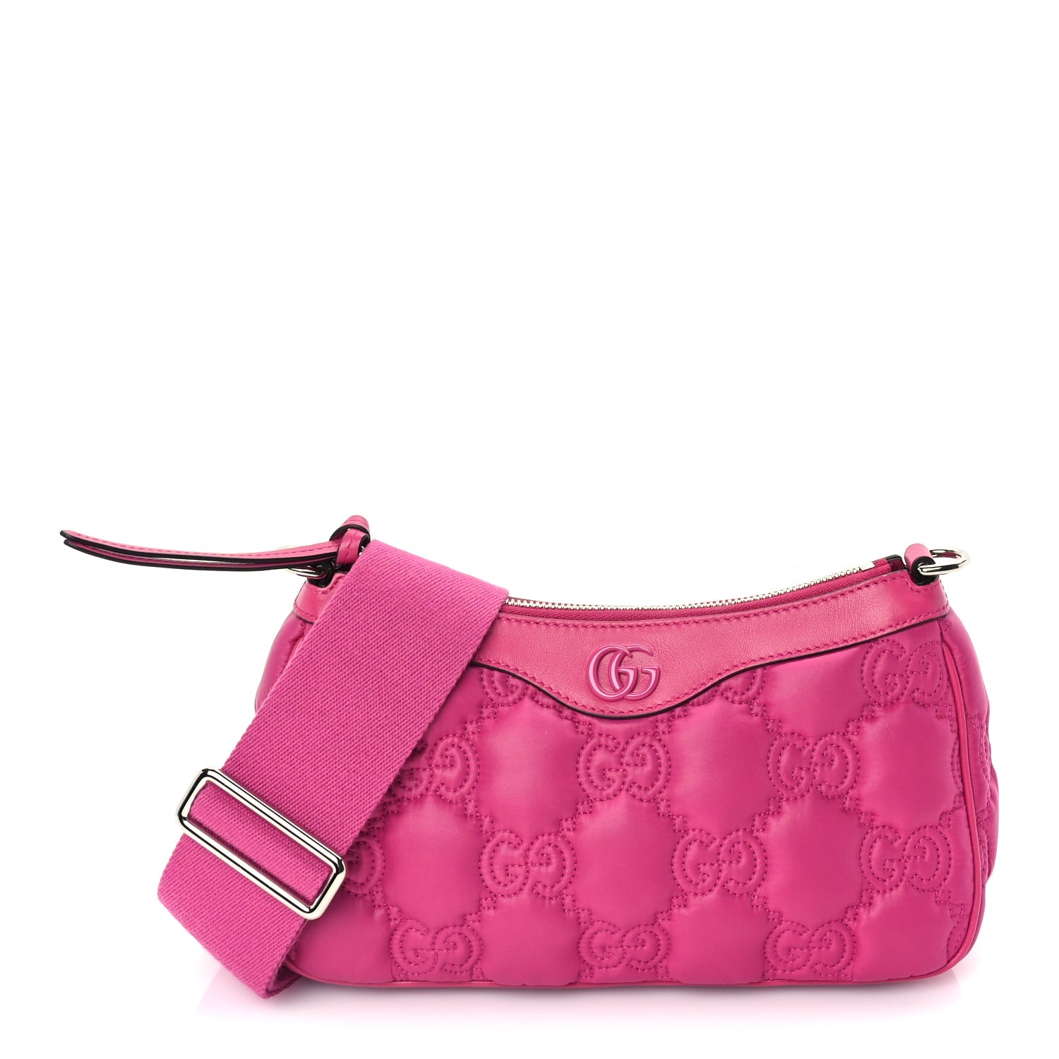 Gucci Nylon Calfskin Enamel GG Matelasse Chain Handbag  Lovely