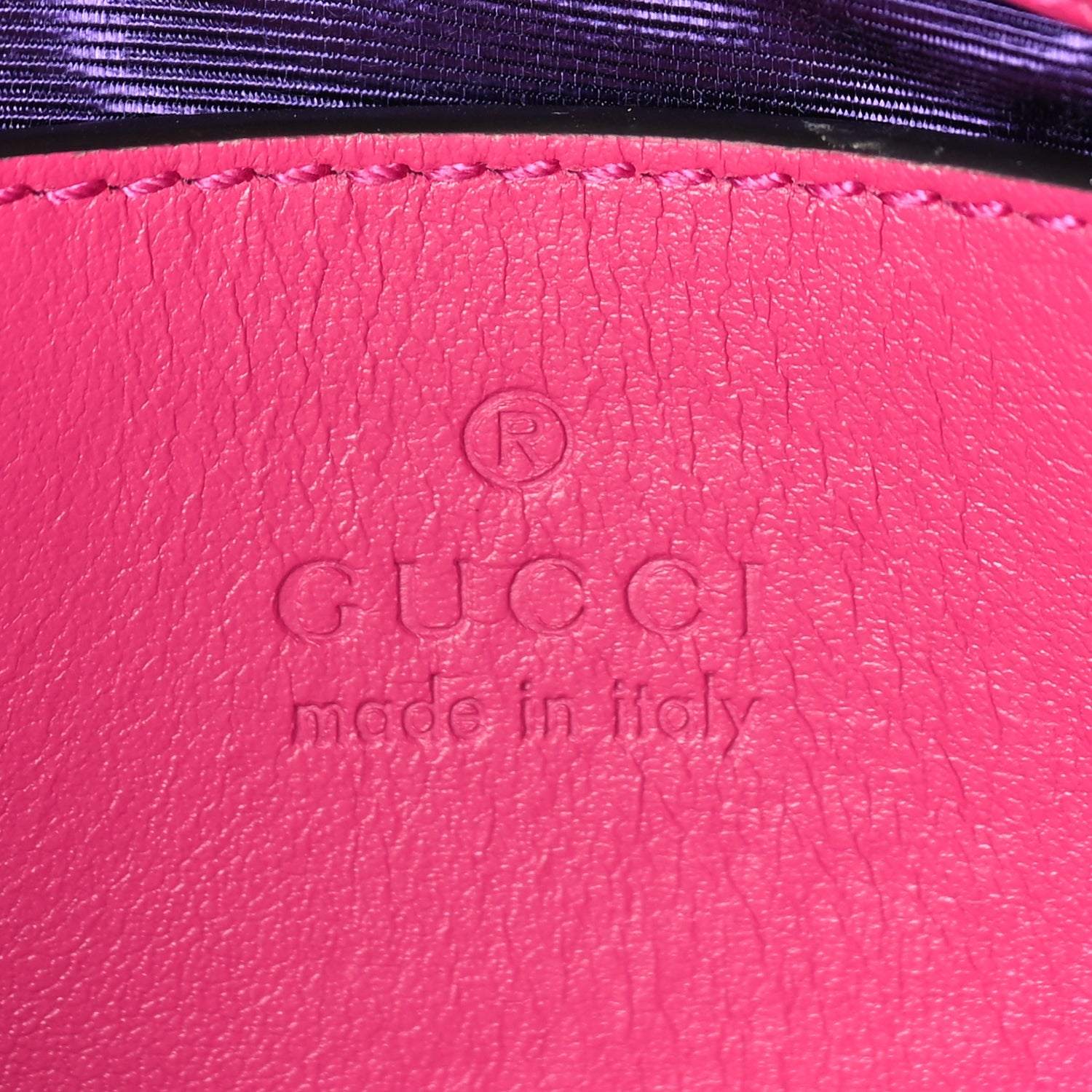 Gucci Nylon Calfskin Enamel GG Matelasse Chain Handbag  Lovely