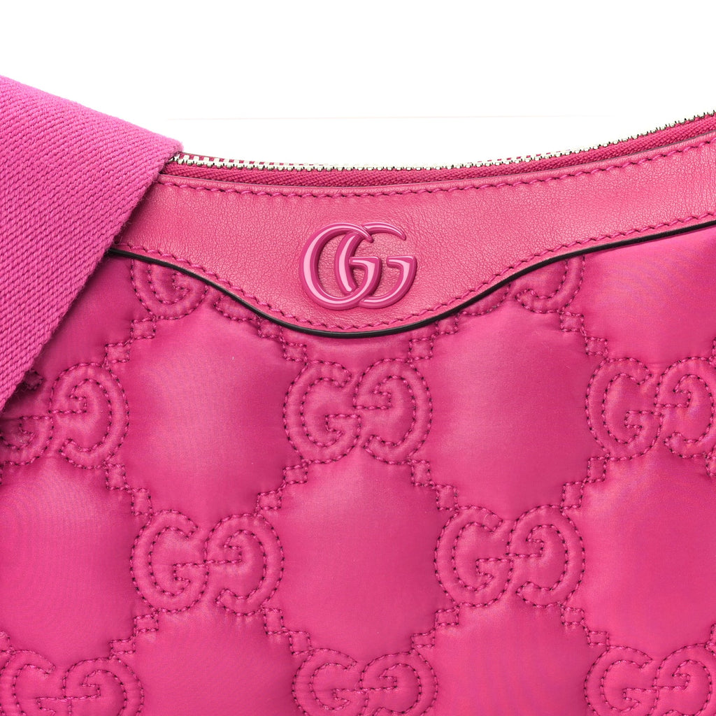 Gucci Nylon Calfskin Enamel GG Matelasse Chain Handbag  Lovely