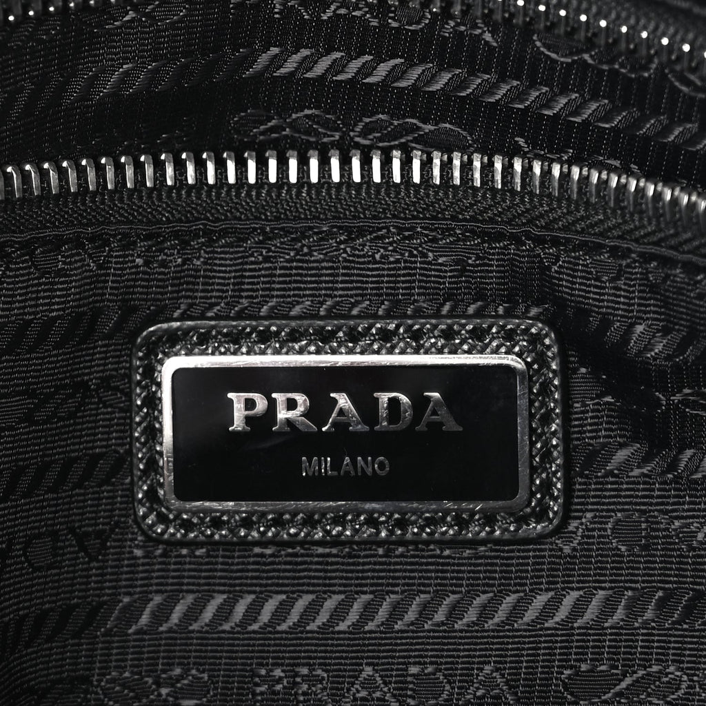 Prada Saffiano Pouch Wristlet Black
