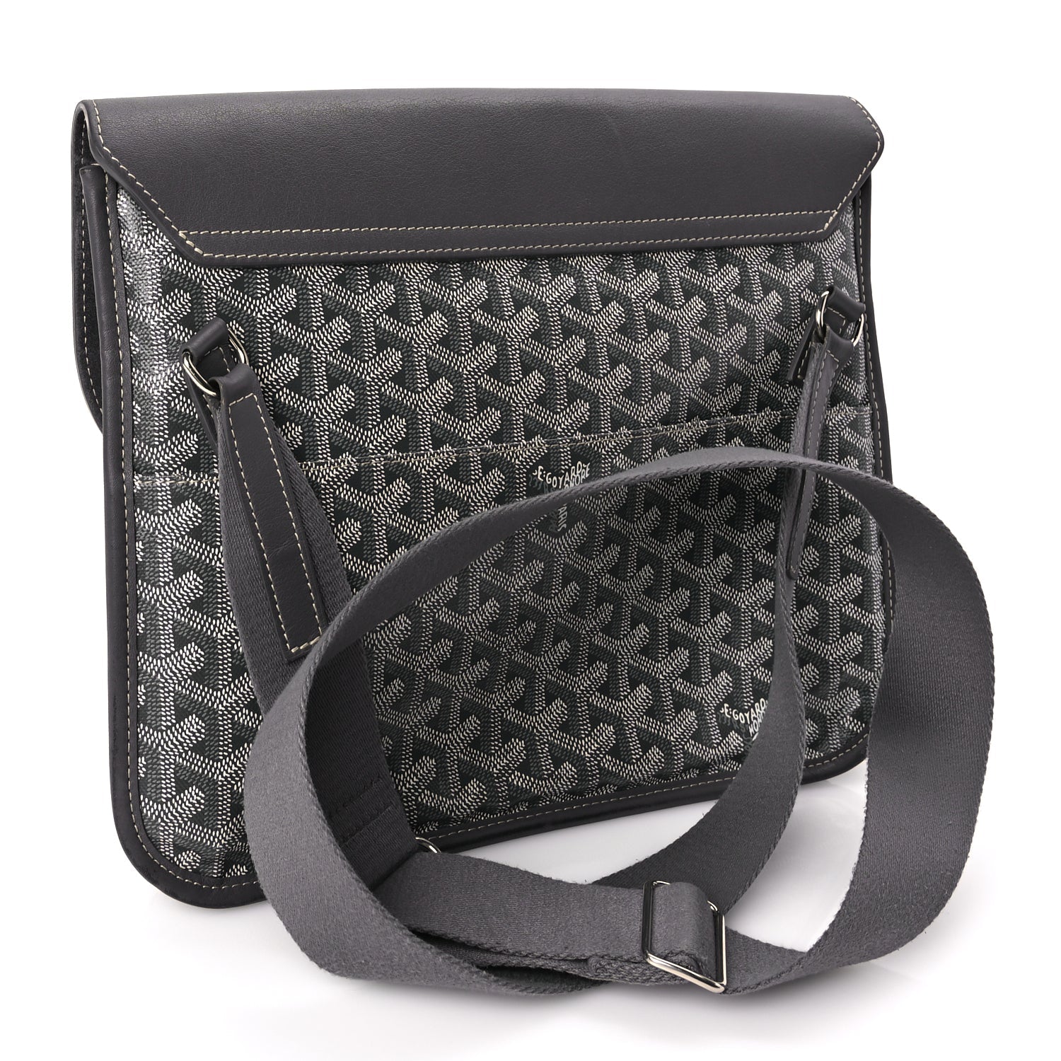 Goyard Goyardine Coursier Messenger Bag Gray