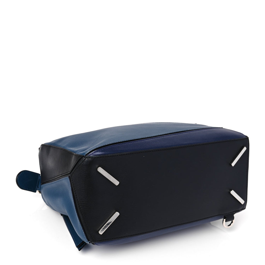 Loewe Calfskin Colorblock Medium Puzzle Bag Blue