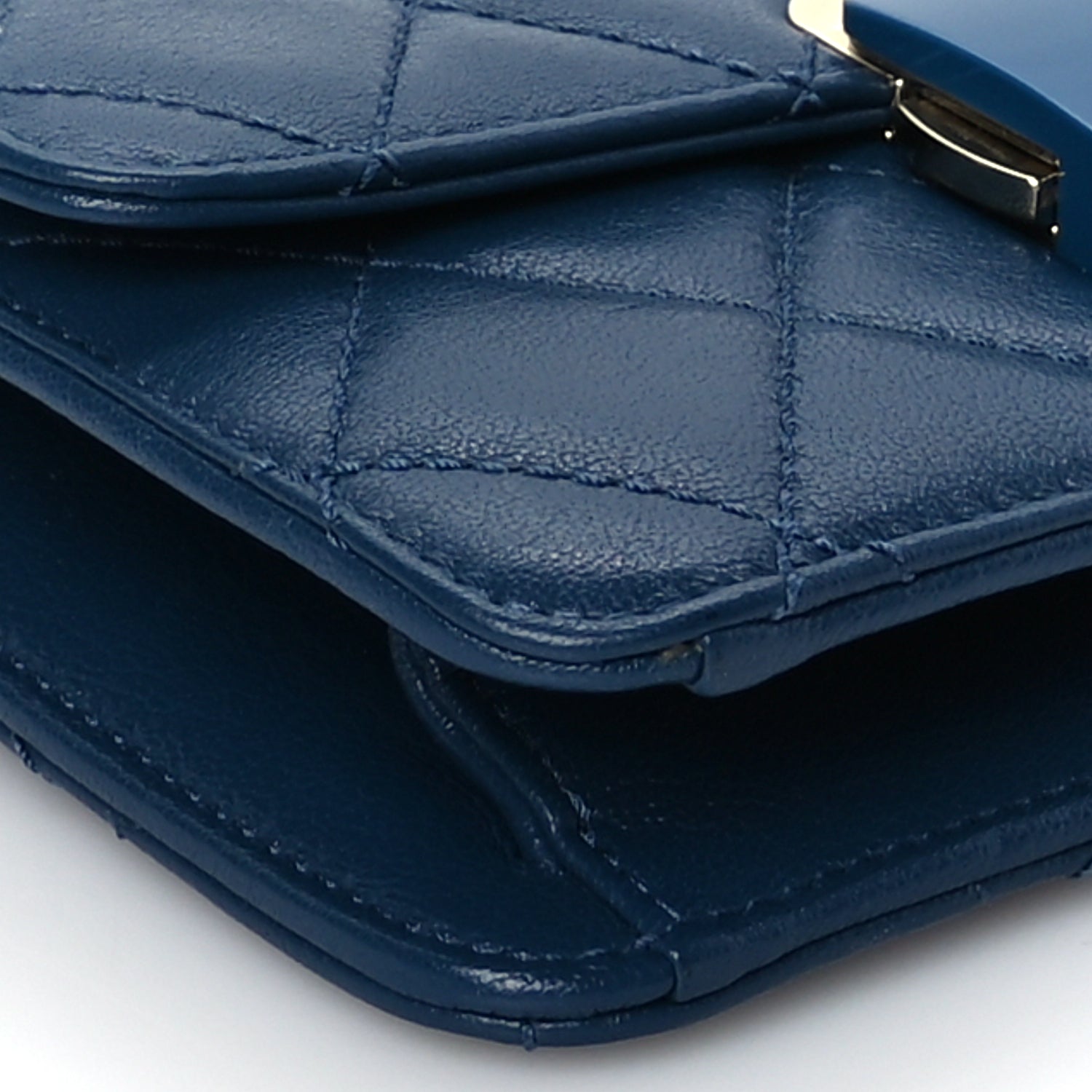 Chanel Sheepskin Quilted Mini Vintage Beauty Lock Flap Blue
