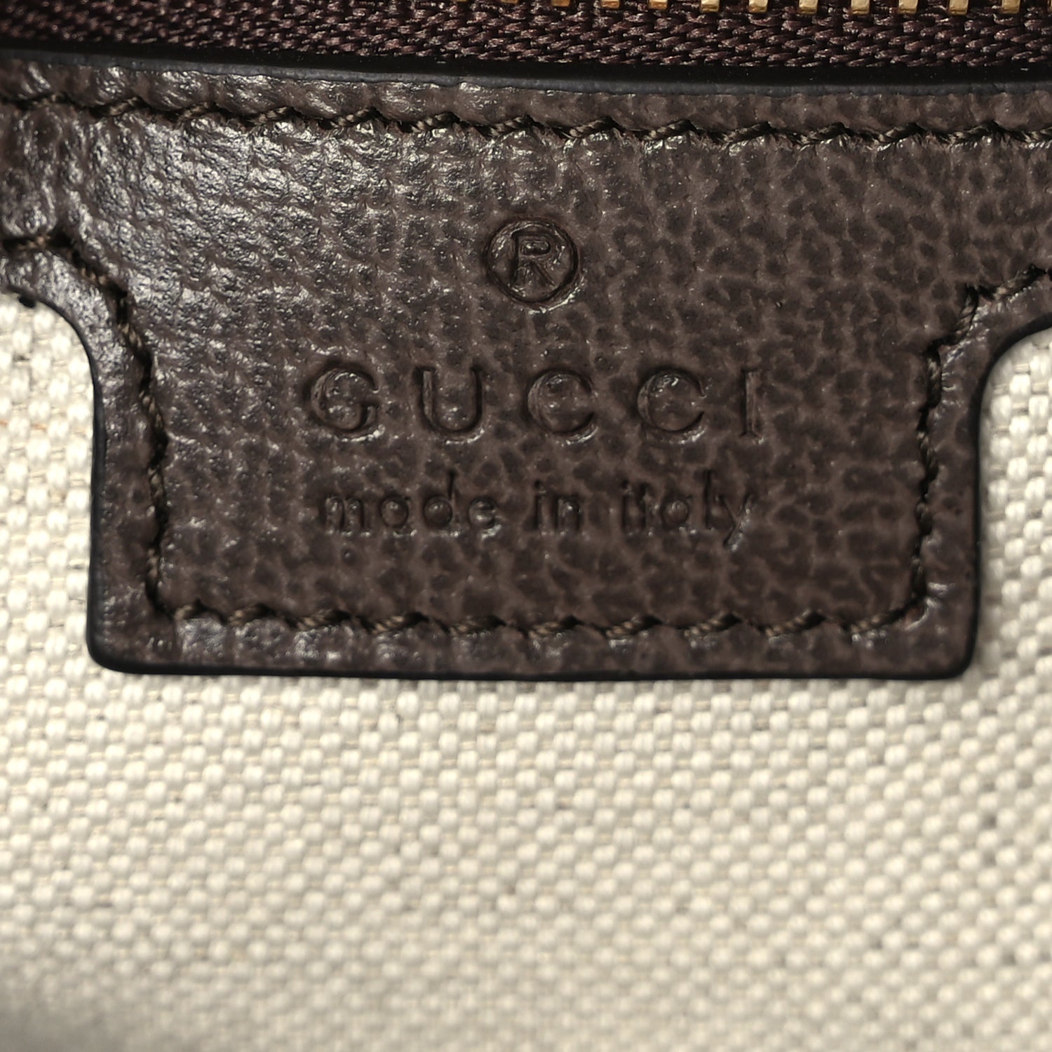 Gucci GG Supreme Monogram Web Medium Ophidia Top Handle Bag Beige Ebony