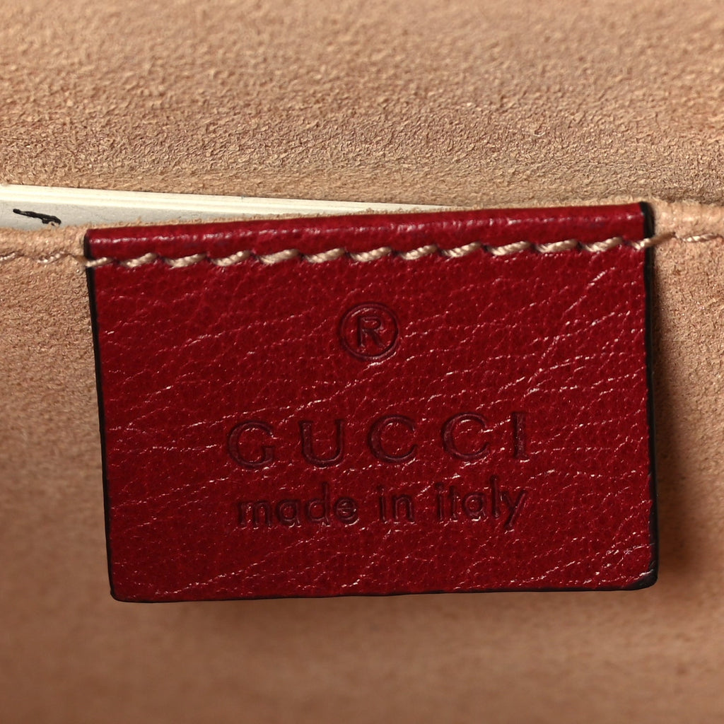 Gucci Suede Calfskin Web Small Ophidia Chain Shoulder Bag New Blue Romantic Cherry