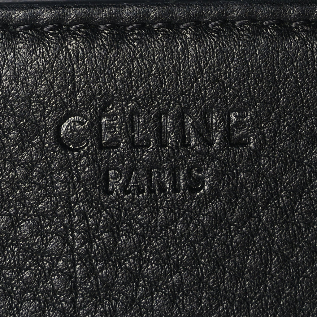 Celine Supple Calfskin Medium Phantom Luggage  Black
